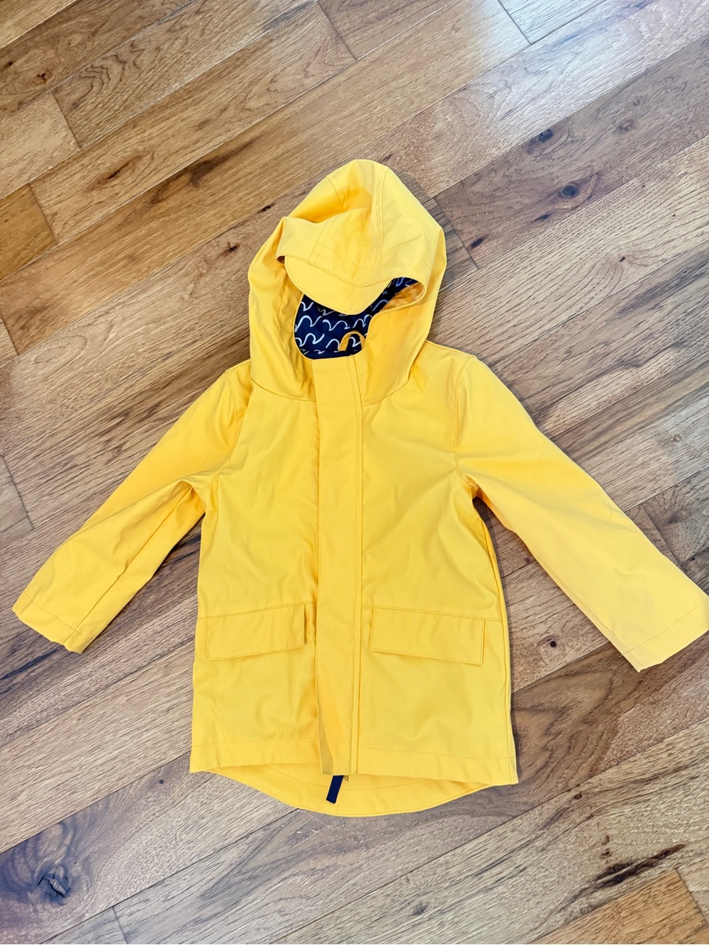 Cat And Jack Kids Yellow Hooded Rain Jacket